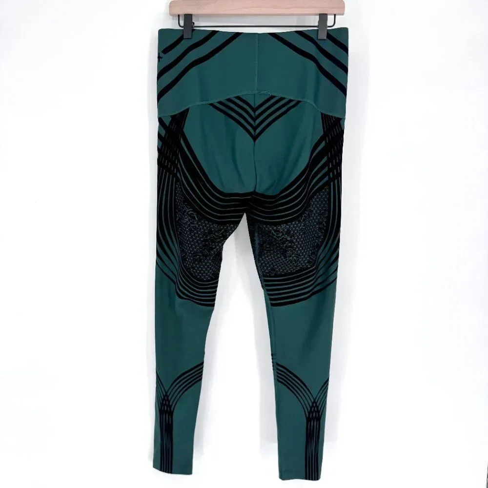 Savage X Fenty Special FX High Waist Sculpting Leggings Flocked Detail Green 3X